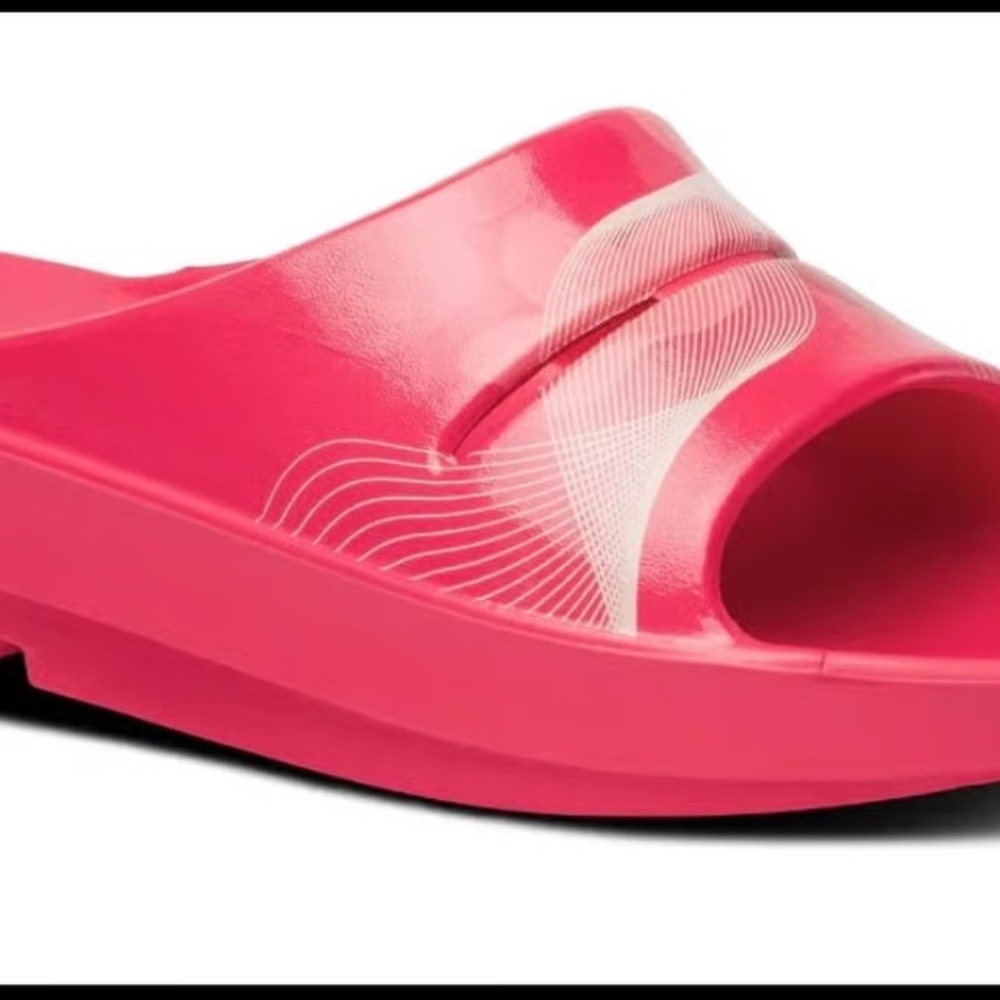 OOFOS OOAHH LIMITED SLIDE SANDAL - NEON BERRY BREEZE hot pink - Picture 2 of 7